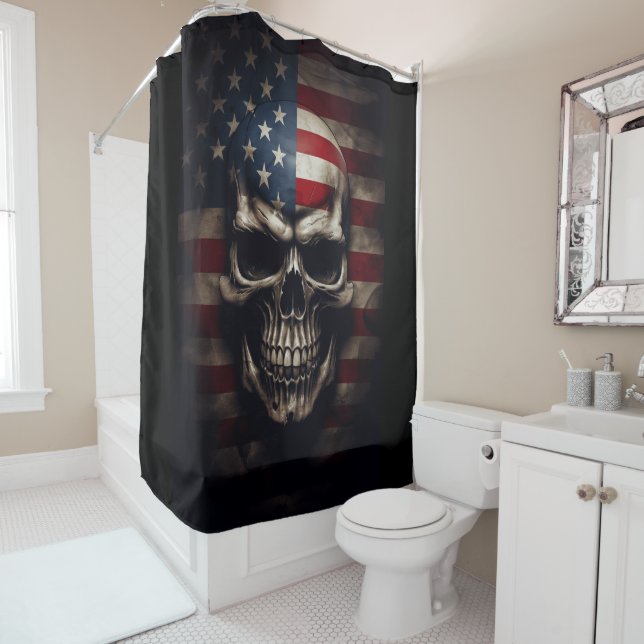 American Flag Skull  (In Situ)