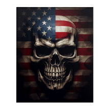 American Flag Skull