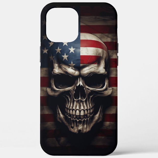 American Flag Skull  Case-Mate iPhone Case (Back)