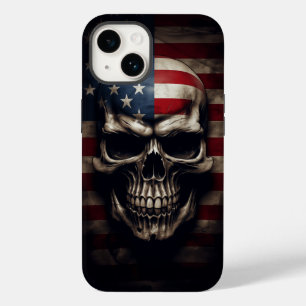 American Flag Skull Case-Mate iPhone 14 Case