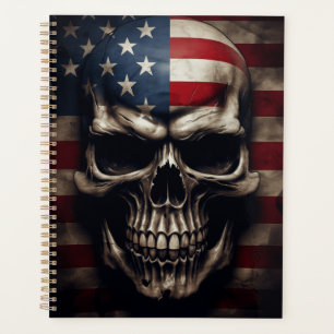 American Flag Skull Planner