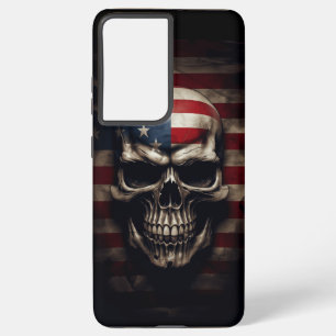 American Flag Skull  Samsung Galaxy Case