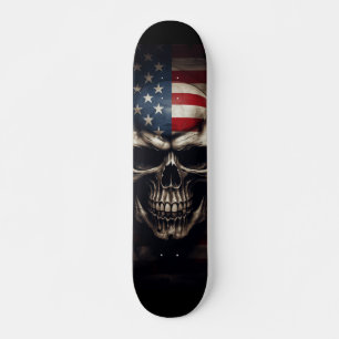 American Flag Skull Skateboard