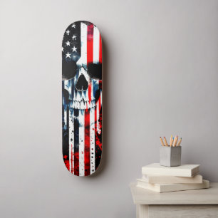 American Flag Skull Skateboard