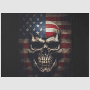American Flag Skull  Tissue Paper