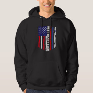 American Flag & Slovenia Flag Best Nanny Ever Fami Hoodie