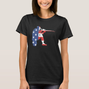 American Flag Sniper 2nd Amendment Patriotic Snipe T-Shirt