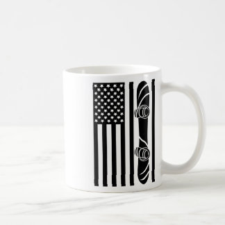 American Flag Snowboard Apparel - Snowboarding Sno Coffee Mug