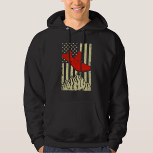American Flag Snowboarding Snowboard Women Men Hoodie