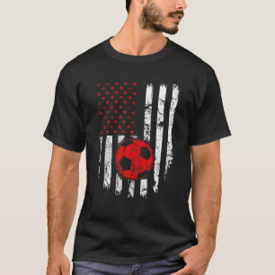 American Flag Soccer USA Patriotic Sport Lover Chr T-Shirt