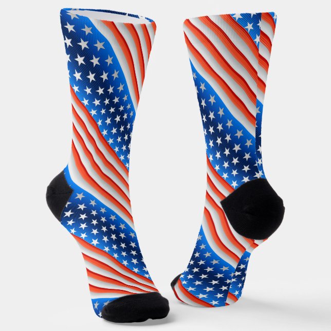 American Flag Socks (Angled)