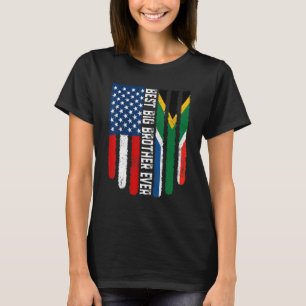 American Flag South Africa Flag Best Big Brother E T-Shirt