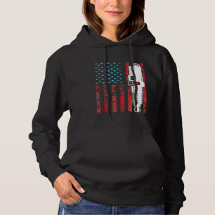 American Flag Spark Plug Vintage Car Usa Hoodie