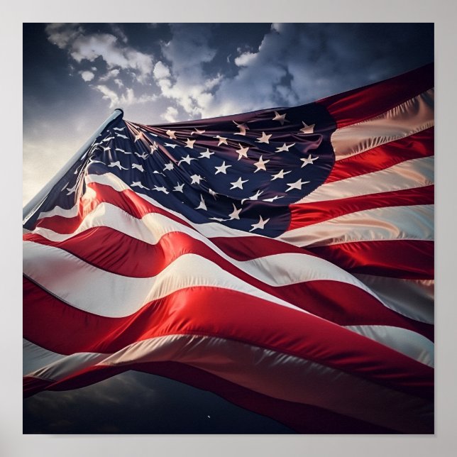 American flag special effects print (Front)
