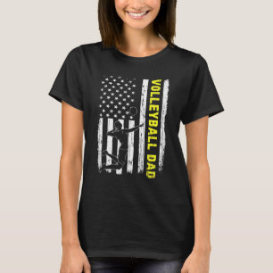 American Flag Sports Vintage Best Dad Ever Proud V T-Shirt