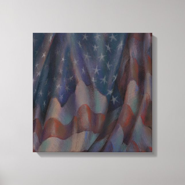 American Flag - Square Canvas Print (Front)