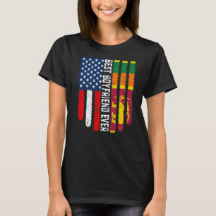 American Flag & Sri Lanka Flag Best Boyfriend Ever T-Shirt