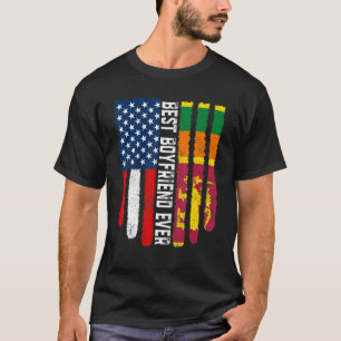 American Flag & Sri Lanka Flag Best Boyfriend Ever T-Shirt