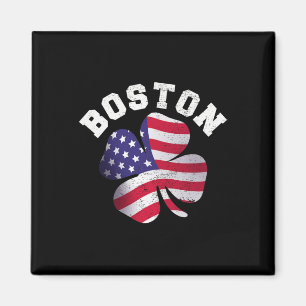 American Flag St. Patricks Day Clic Boston Name St Magnet