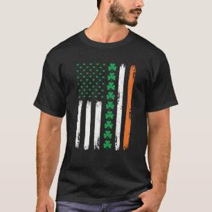 American Flag St Patrick's Day Vintage Irish Lucky T-Shirt