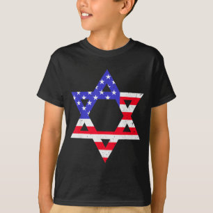 American Flag Star Of David Jewish Hanukkah T Shir T-Shirt