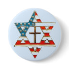 American Flag Star of David With Cross
