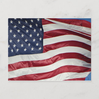American Flag,Star Spangled Banner red white blue Postcard