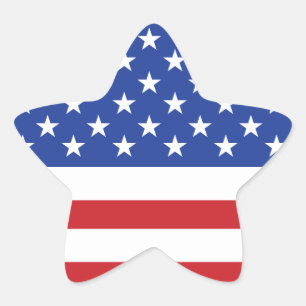 American Flag Star Sticker