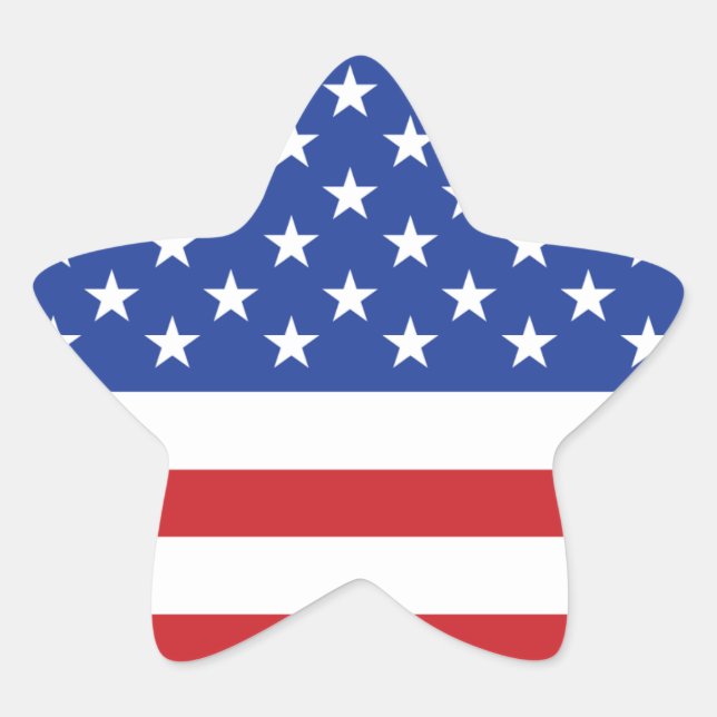 American Flag Star Sticker (Front)