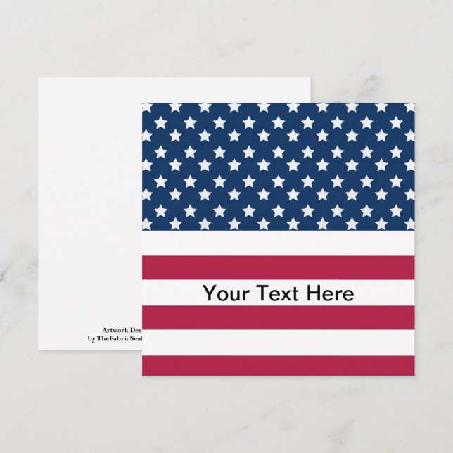 American Flag Stars And Stripes Card (Front/Back)