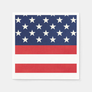 American Flag Stars and Stripes Napkin