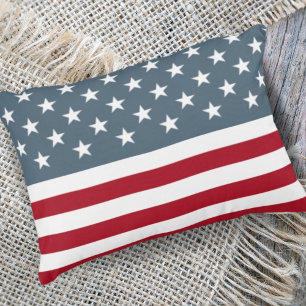 American Flag Stars and Stripes Patriotic Accent Pillow