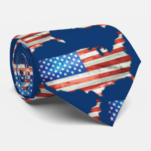 American Flag Stars and Stripes Patriotic Tie