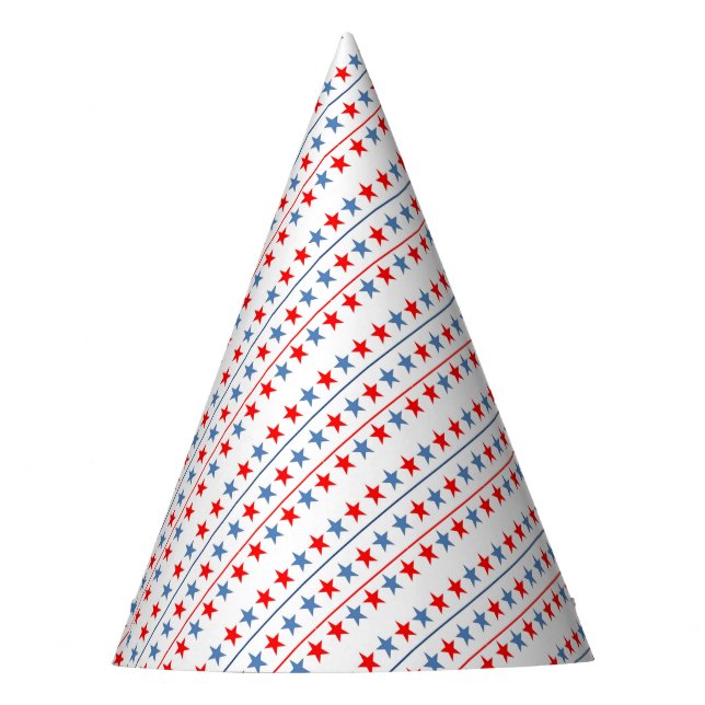 american-flag-stars-background party hat (Front)