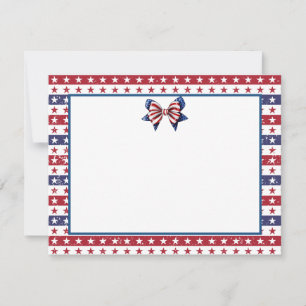 American Flag Stars Border 4th of July Card