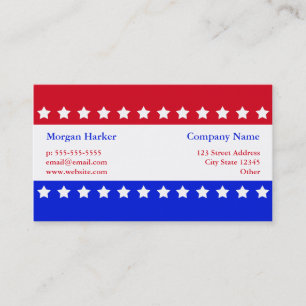 American Flag Stars Red White Blue Business Card