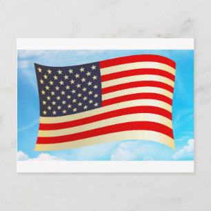 American Flag Stars Stripes Honour Freedom Troops Postcard