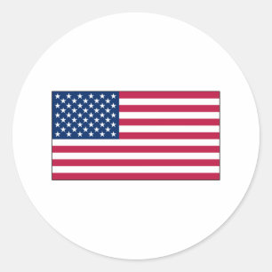 American Flag	sticker sheets Classic Round Sticker