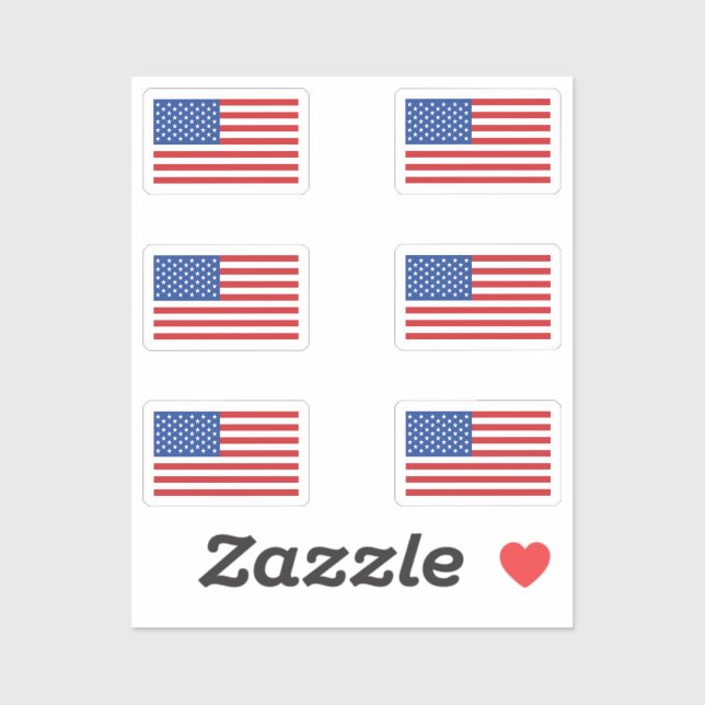 American Flag Stiker Flag (Sheet)