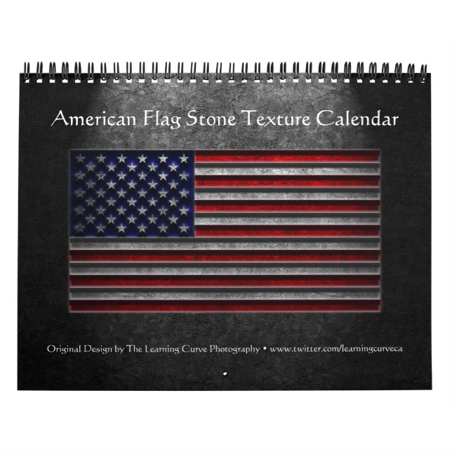 American Flag Stone Texture Calendar (Cover)
