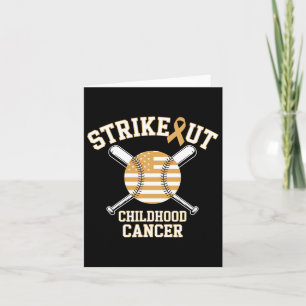 American Flag Strikeout Childhood Cancer Sell Card