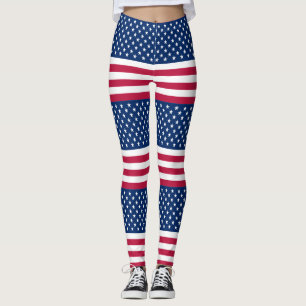 American Flag stylise pattern Leggings
