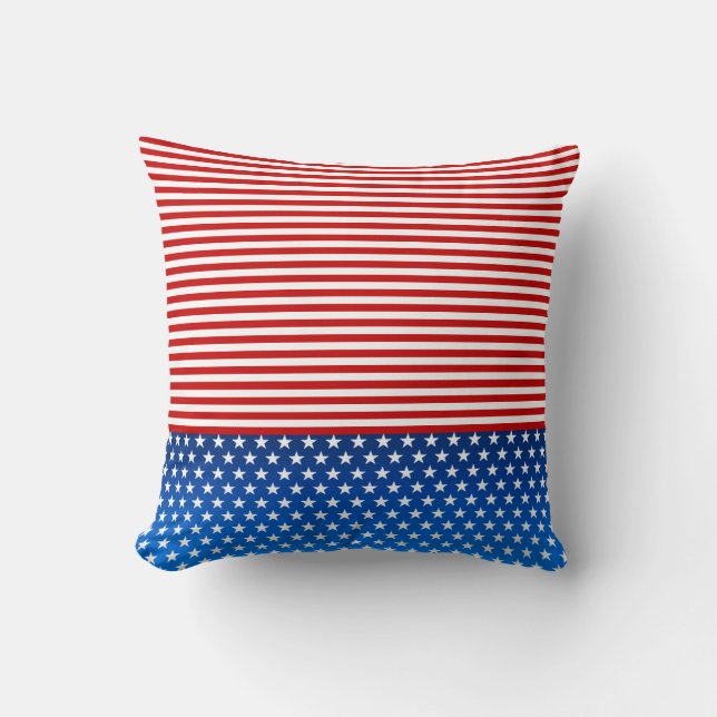 American flag stylized throw pillow (Front)
