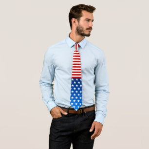 American flag stylized tie