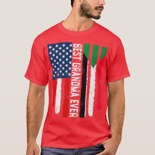American Flag & Sudan Flag Best Grandma Ever Famil T-Shirt