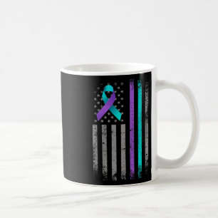 American Flag Suicide Prevention Awareness Ribbon Coffee Mug