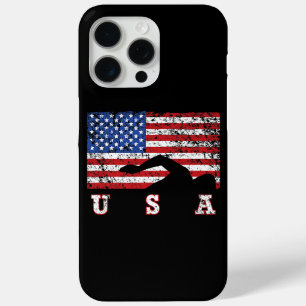 American Flag Swimming USA Gift Swim Team Premium iPhone 15 Pro Max Case