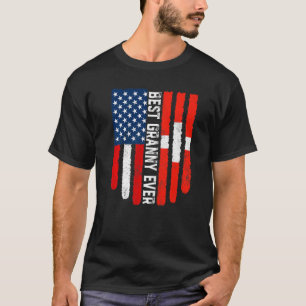 American Flag Switzerland Flag Best Granny Ever Fa T-Shirt