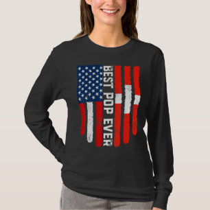 American Flag Switzerland Flag Best Pop Ever Famil T-Shirt