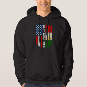 American Flag & Tajikistan Flag Best Mom Ever Fami Hoodie
